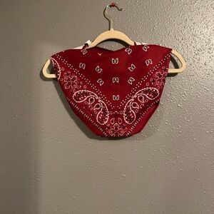 Red bandana top